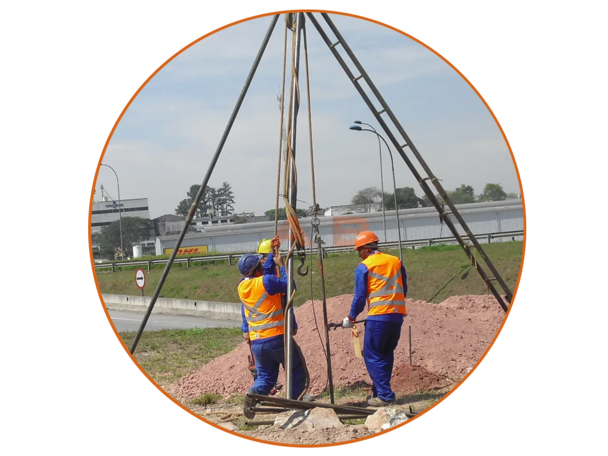 Sondagem em obra de infraestrutura